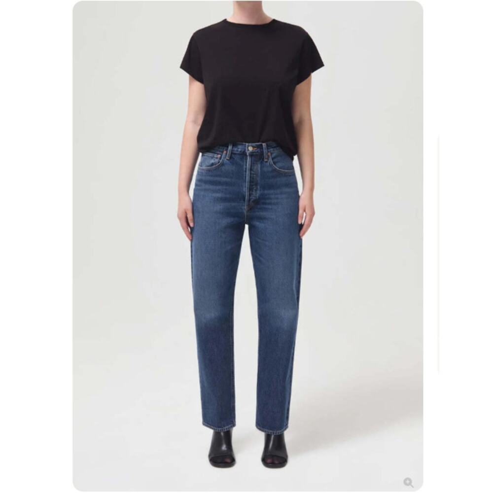 Agolde 90's Jean Size 32 Organic Cotton Straight Leg Button Fly Denim A069H-1141 - Picture 2 of 10